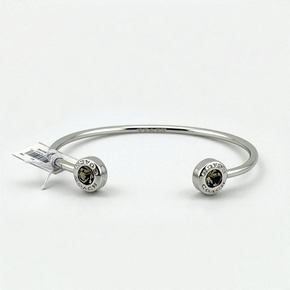 NWT Coach Silver Open Circle Cuff Bracelet - Picture 1 of 10
